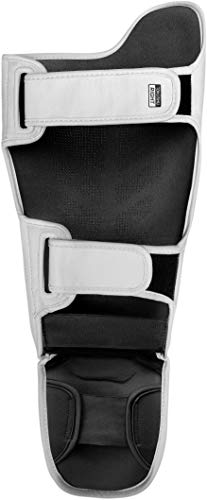 Hayabusa T3 Striking Shinguards - Men and Women | MMA Protection, Muay Thai Kickboxing, Sparring Pads, Martial Arts Gear, Adjustable Straps, Impact Padding, Elastic Fit - color: White/Black, size: Small