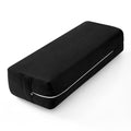 Wellsin Rectangular Yoga Bolster - Meditation Pillow with Washable Suede Cover, 27"X10" X5.5" - color: Black