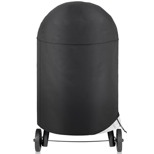 NEXCOVER Round Grill Cover - 34” Dia by 41”H BBQ Cover, Dome Smoker Cover, Waterproof &UV Resistant Barbeque Grill Cover for Outdoor Grill, Compatible for Char-Griller Akorn Kamado Grills - size: Round 34"Dia