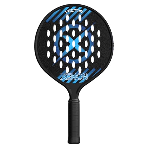 Vector Spin Max Version 2 Platform Tennis Paddle by Xenon Paddle, Oversize Head, Even Balance Point, Medium Firmness Foam Core, Power and Control, 4.25” Grip