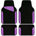 CAR PASS Jelly Waterproof Universal Fit Car Floor Mats, Girly Car Carpet Mats with Anti-Slip Nibbs Backing & Driver Heel Pad Fit for SUV, Vans, sedans, Trucks,Cute car mats of 4pcs for Women (Purple) - color: Purple Gel