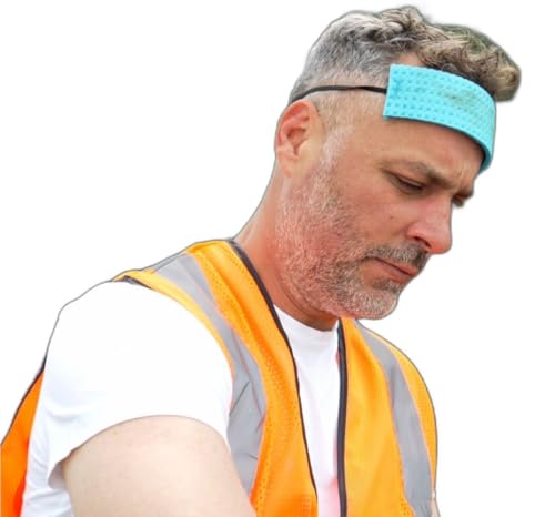 Occunomix Traditional Absorbent Cellulose Sweatbands, Cooling Sponge for Hard Hats, Motorcycle Riding, Construction, Running, Disposable - size: 100 Pack