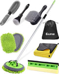8Pcs Car Wash Kit, 62’’ Car Wash Brush with Long Handle, Microfiber Carwash Kit Set, Car Washing Supplies for Cars RV Truck Exterior - color: Car Wash Kit