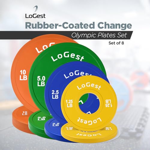 Logest Change Weight Plates 0.50LB 1.25LB 2.5LB 5LB Set Weight Plates for Olympic Bars Perfect for Strength Training Weight Plates Exercise Balance Increase Fractional Plate Olympic Bumper Plates - color: 1.25-2.5-5.10 LB (8 Piece Set)