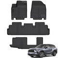 Auxko All Weather Floor Mats Fit for Nissan Pathfinder 2022-2025 2026(8 Seat) / Infiniti QX60 (7 Seat) TPE Rubber Liners Set All Season Guard Odorless Anti-Slip Floor Mats - size: 1) pathfinder 8p & qx60 7p|2022-2026|floor mats A