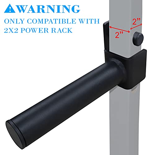 Balelinko Extended 9" Olympic Weight Plate Holder, Weight Plate Storage, Attachment for for 2"x2" Tube Power Cage with 1" Hole, 1 Pair, Bonus a Pair of 2" Spring Clip Collars Rings