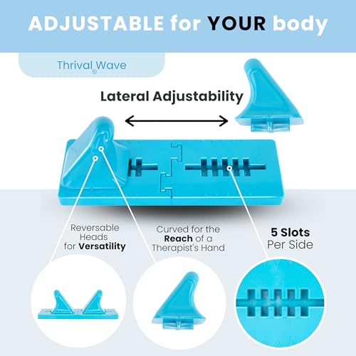 Thrival Wave - Fully Adjustable Psoas, Back and Hip Flexor Muscle Release Tool with Thrival App for Targeted Routines, Deep Tissue, Trigger Point Massage (Blue) – Made in USA - color: Blue, size: Thrival Wave
