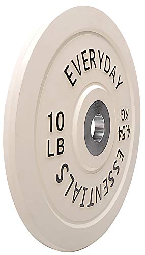 BalanceFrom Color Coded Olympic Bumper Plate Weight Plate with Steel Hub - style: 10lbs Single, Color