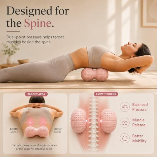 Massage Ball Set Peanut Ball 3.35"Fascia Ball for Foot Handle Ball for Back | 3 in 1 Silicone Fascia Ball Myofascial Release Kit for Plantar Fasciitis Deep Tissue Trigger Point