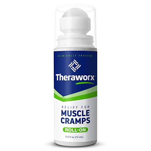 Theraworx Relief for Muscle Cramps Roll-On Fast-Acting Muscle Spasm, Leg Soreness with Magnesium Sulfate - 2.5 oz - 1 Count - size: 2.5 Ounce (Pack of 1)