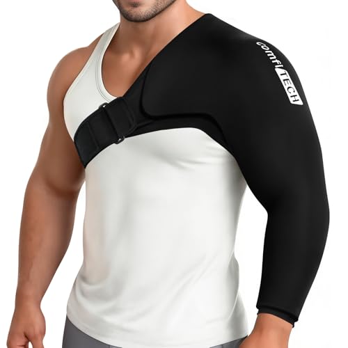 ComfiTECH Shoulder Arm Ice Pack Wrap for Pitchers, Ice Arm Sleeve for Volleyball Player, Athletes, Flexible Cold Application for Throwing Recovery, Elbow Joint and Muscle Relaxation & Daily Use, XL - size: Extra Large