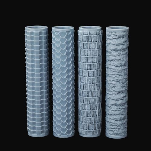 DND Terrain Texture Roller Set for Foam Modeling –Build Roofs for RPG Games | Perfect for RPG Accessory Building Blocks of Adults, Table Maps, and Dungeons and Dragons Worlds-AS744C - color: As744-c