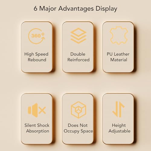 Double End Bag, Double End Punching Bag Boxing Striking, Boxing Equipment for Hand Eye Coordination Training, PU Leather Hanging Boxing Ball with Adjustable Cord Improve Boxing Reaction
