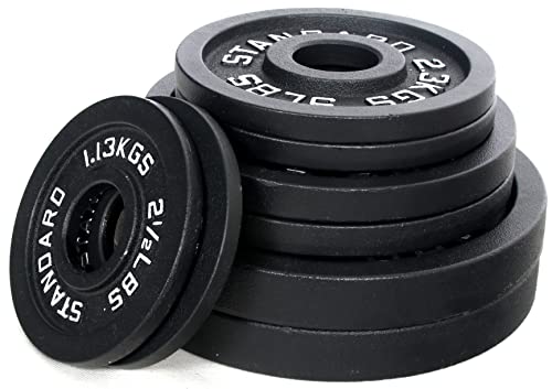 BalanceFrom Cast Iron Olympic 2-Inch Plate Weight Plate for Strength Training, Weightlifting and Crossfit, Multiple Packages - color: Style #2, style: C. 85LB Set