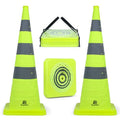 RoadHero 36 Inch 2 Pack Collapsible Traffic Safety Cones with Bag, Green | Pop-up Design, Reflective Collar, Road Safety, Driving Training & Parking Lots - size: 36 Inch