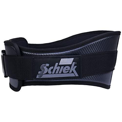 Schiek Sports Model 3006 Carbon Fiber Lifting Belt - Nylon Fiber Gym Belt with Marine Vinyl Back Support - color: Black, size: XXL