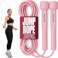 SPORTBIT Adjustable Jump Rope for Fitness and Exercise | Fitness and Exercise, Cardio, Boxing, and Weight Loss, Speed Rope, Men & Women - color: Pink