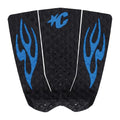 Creatures of Leisure Ethane Ewing Lite Pin Tail Ecopure Traction Pad, EcoPure Organic Additive, 8mm Teardrop Wide Arch Bar - color: Black Cobalt Flames