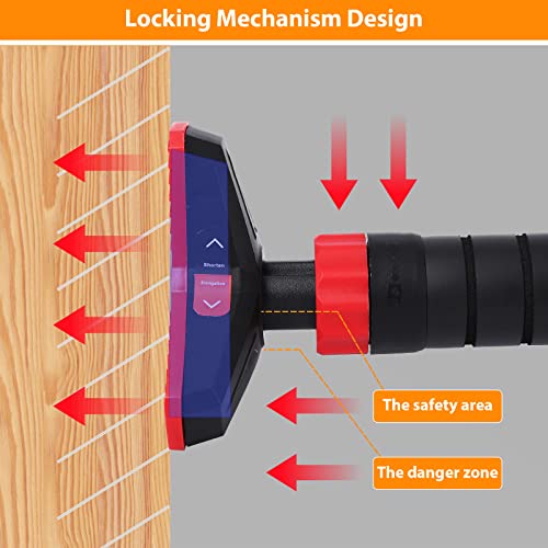 27-42 Inch Tension Pull Up Bar for Doorway with Level Meter, 27-42 Inch Adjustable Width Door Frame Pull Up Bar, Heavy Duty 440 LBS Home Gym Strength Training, No Screw or Drilling Installation
