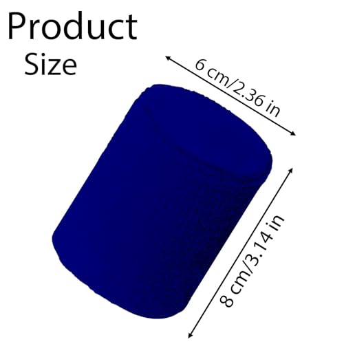 12 PCS Sweatbands Sports Wristband, Sweat Absorbent, for Basketball, Tennis, Football, Running - color: blue