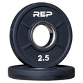 REP Fitness Urethane Coated Tri-Grip Olympic Barbell Weights - Sold in Pairs - style: 2.5 LB Pair