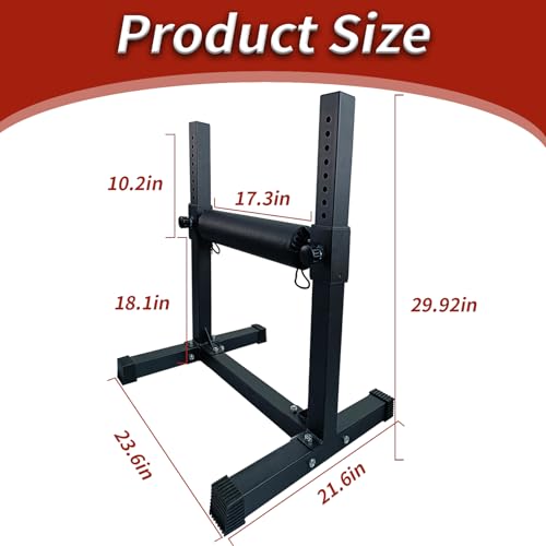 Bulgarian Split Squat Stand, Single Leg Squat Stand, Single Leg Squat Roller, Lower Body Specialty Machine for Home Gym - color: Black