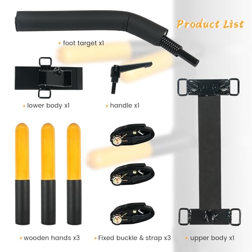 Wing Chun Dummy - Adjustable Wooden Wing Chun Dummy Arms & Leg - Space Saving Mook Jong for Home Gym, Kung Fu, and MMA Training - color: Soft Mount Model (For Punching Bags)