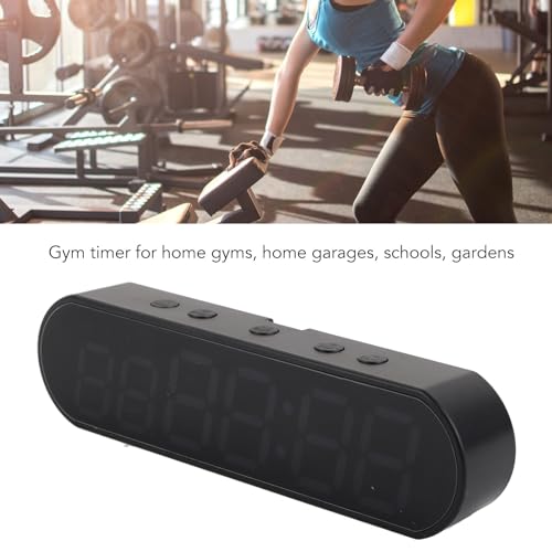 Portable Gym Timer, Countdown Clock for Workouts Boxing HIIT Home Training, Large LED Display, Fitness Interval Timer Portable Workout Timers, 30 Hour Battery, for Garage Outdoor Exercise