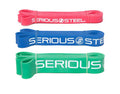 Serious Steel 41" Assisted Pull-up Band, Heavy Duty Resistance Band Sets, Stretching, Powerlifting, Resistance Training and Pull Up Assistance Bands - color: 3-Band Set (#2 #3 #4)