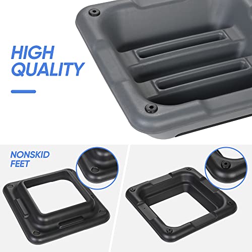16"x16" Height Adjustable Step Aerobic Platform with 4 Risers, Exercise Workout Stepper for Home Training, Gym Fitness, 4''- 6'' - 8''-10''-12'' - color: Gray