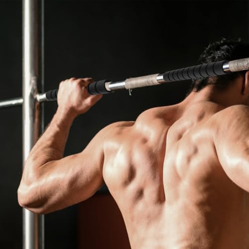 POPETPOP 3 Pcs Pull-up Bar Grips, Non-Slip Foam Tubing Grips, Thick Sponge Bar Adapter, Pull-up Sleeves for Strength Training Equipment (Black)