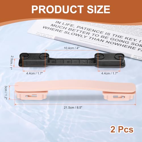 uxcell 2 Pcs Pink Plastic Luggage Handle Replacement, 8.5 Inch Suitcase Handle Carry Strap with Screws - color: Pink