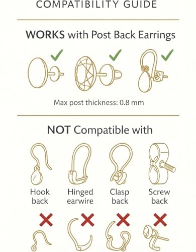 Original Magic Earring Backs for Droopy Ears | Earrings Lifters for Heavy Earring | Earlobe Secure Clear Miracle | Fits Standard 20G / 0.032' / 0.8mm Posts ONLY (2 Silver 1 Gold) - color: 2 Silver 1 Gold