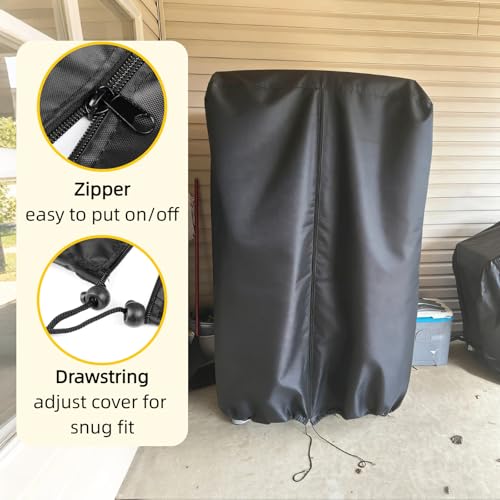 39 Inch Pull Up Bar Station Cover for Power Tower,Pullup Dip Station Cover | 39x45x80,Waterproof Dustproof Heavy Duty Oxford Fabric Cover with Zipper,for Free Standing Workout Fitness Machine - color: 39"L x 45"W x 80"H