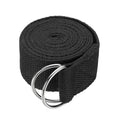 Yoga Strap for Stretching, Athletic Stretch Band with Adjustable Metal D Ring Buckle Yoga Bands - color: Black, size: 5.9ft