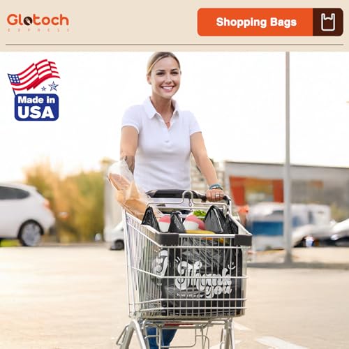Glotoch 5000 (5K) Count Plastic Thank You T-shirt Bags Black, 11.5 x 6.5 x 21" Grocery Shopping Bags with Handles for Restaurant, Retail, Togo, Takeout, Convenience Stores, in Bulk for Small Business - color: Black Thank You, size: 5000 Count