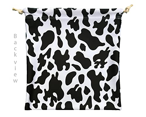 Bitt Sportswear Personalized Gymnastics Grip Bag in Cow Print with Crystals Options (Black Cow Print) - color: Black Cow Print