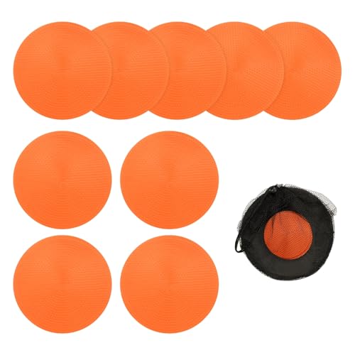 Spot Markers, Poly Spot Marker for Agility Training Floor Dots Non Slip Flat Field Cones - color: Orange, size: 10 cm/3.9inch