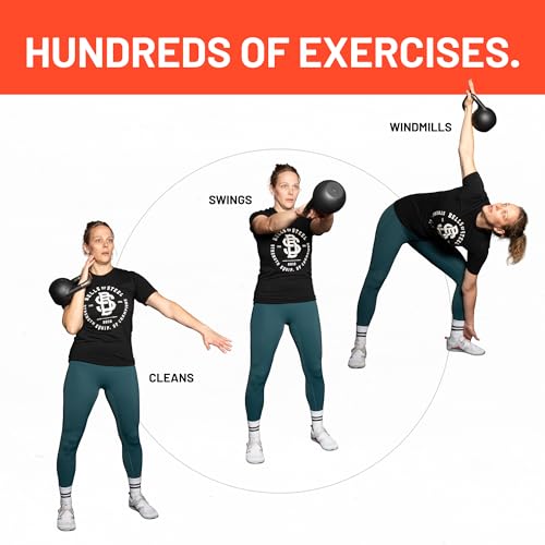Adjustable Kettlebell 6-12kg [Bells of Steel] Kettle Bell Weight Set, Steel Shell, Internally-Loaded for Full Body Workouts, Competition Standard, 35mm Handle