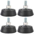 (4 Pack) for Peloton Exercise Bike Support Foot Pad, Upgraded Stainless Steel 3/8" Leveling Screws, Rubber Swivel Non-Slip Shock-Absorbing, Easy Install Replacement Parts