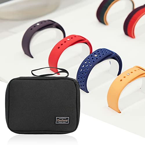 PACMAXI 20 Watch Bands Storage Carrying Case Compatible with Watches,Expandable Watch Band Holder Stores 20 Watch Bands Fit for Most Sizes of Watch Straps,Organizer for Watch Bands, Bag Only - color: black new