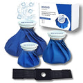 Ice Cold Pack Reusable Ice Bags Hot Water Bag for Injuries, Hot & Cold Therapy and Pain Relief with Elastic Breathable Support Wrap, 4-Pack, 3 Sizes (6"/9"/11") For Hot Therapy is 60℃ (4 IN 1) - size: Multi-Size