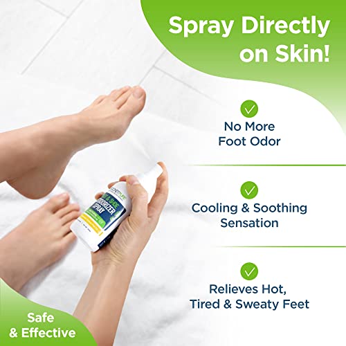Rocket Pure Natural Foot and Shoe Deodorizer Spray, Deodorant and Odor Eliminator for Smelly Feet, Smell Remover, Formulated with Essential Oils, Made in the USA, Lemon, 4 fl oz