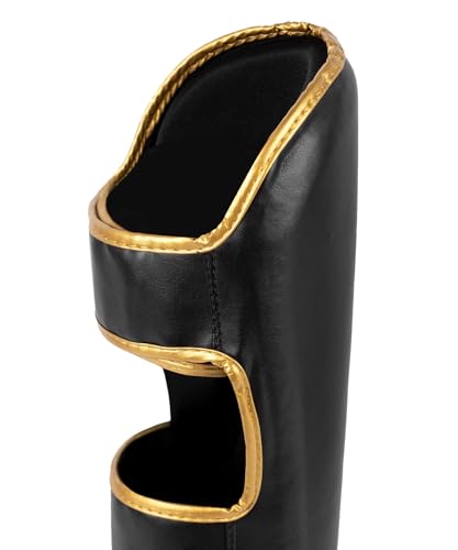 Venum Challenger Standup Shin Guards - color: Black/Gold, size: Large