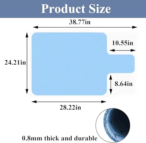 QCWN Non-Slip Pilates Reformer Mat Cover, 39" x 24" Pilates Machine Towel with Headrest Cutout, 0.8mm Sweat-Wicking Micro-Suede Foldable Mat for Female Pilates Enthusiast Exercise Matfor Pilate Training Yoga - color: Blue