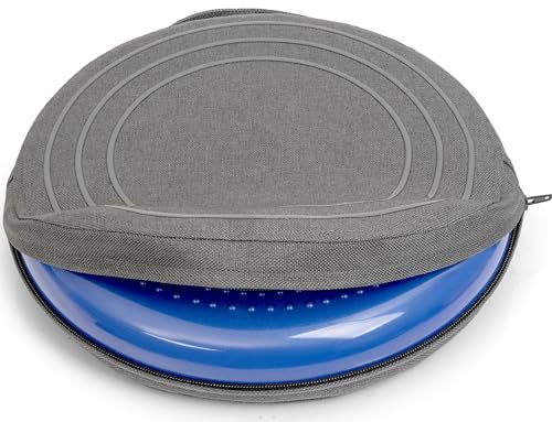 Wobble Cushion Balance Disc - Wobble Disc & Wiggle Seat, Balance Pads for Physical Therapy, Wobble Disk, Sensory Room Equipment - Wobble Seat - color: W Cover - Dark Gray
