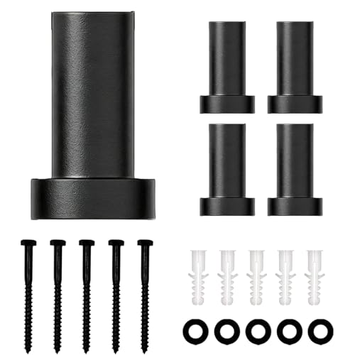 5 Pack Barn Door Wall Spacer with lag Bolts, Wall Anchor for Flat Track for Sliding Barn Door Hardware Track Spacers (44mm/1.73inch) - size: 44mm/1.73inch
