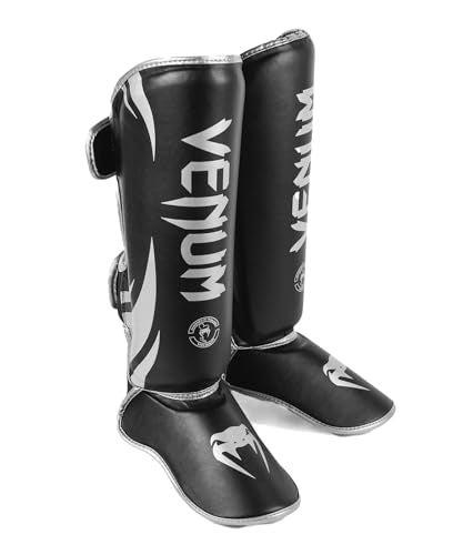 Venum Challenger Standup Shin Guards - color: Black/Silver, size: Large