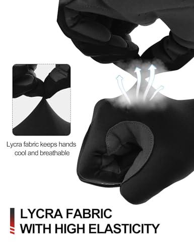 INBIKE Breathable Bike Gloves for Men Women, Full Finger Pad Cycling Gloves, Touchscreen Reflective Mountain Biking Bicycle - color: Black, size: Small (Hand Circumference 7-7.25inch)