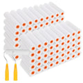 100 Pcs 4 Inch Foam Paint Roller with 2 Handles, Mini High Density Foam Roller Refills Paint Edger Tool for Walls Brings Smooth Finishes Flat Surfaces (White)